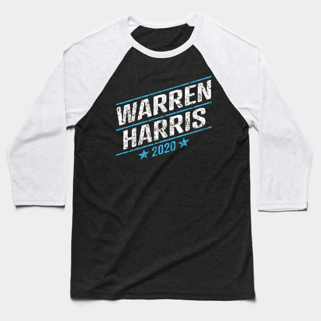 Elizabeth Warren and Kamala Harris on the one ticket? Dare to dream. Presidential race 2020 Distressed text Baseball T-Shirt by YourGoods